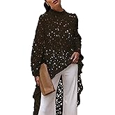 PRETTYGARDEN Women's Long Sleeve Round Neck High Low Asymmetrical Irregular Hem Casual Tops Blouse Shirt Dress