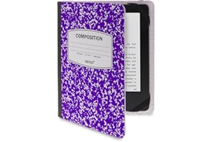 Verso Kindle Case - Scholar Classic Purple Composition Book Folio Style Protective Case for Amazon Kindle (fits Kindle Paperwhite, Kindle, and Kindle Touch), Purple