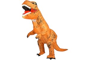 YEAHBEER Inflatable Dinosaur Costume，T-Rex Dinosaur Costume Blow up T-Rex Funny Fancy Inflatable Costume