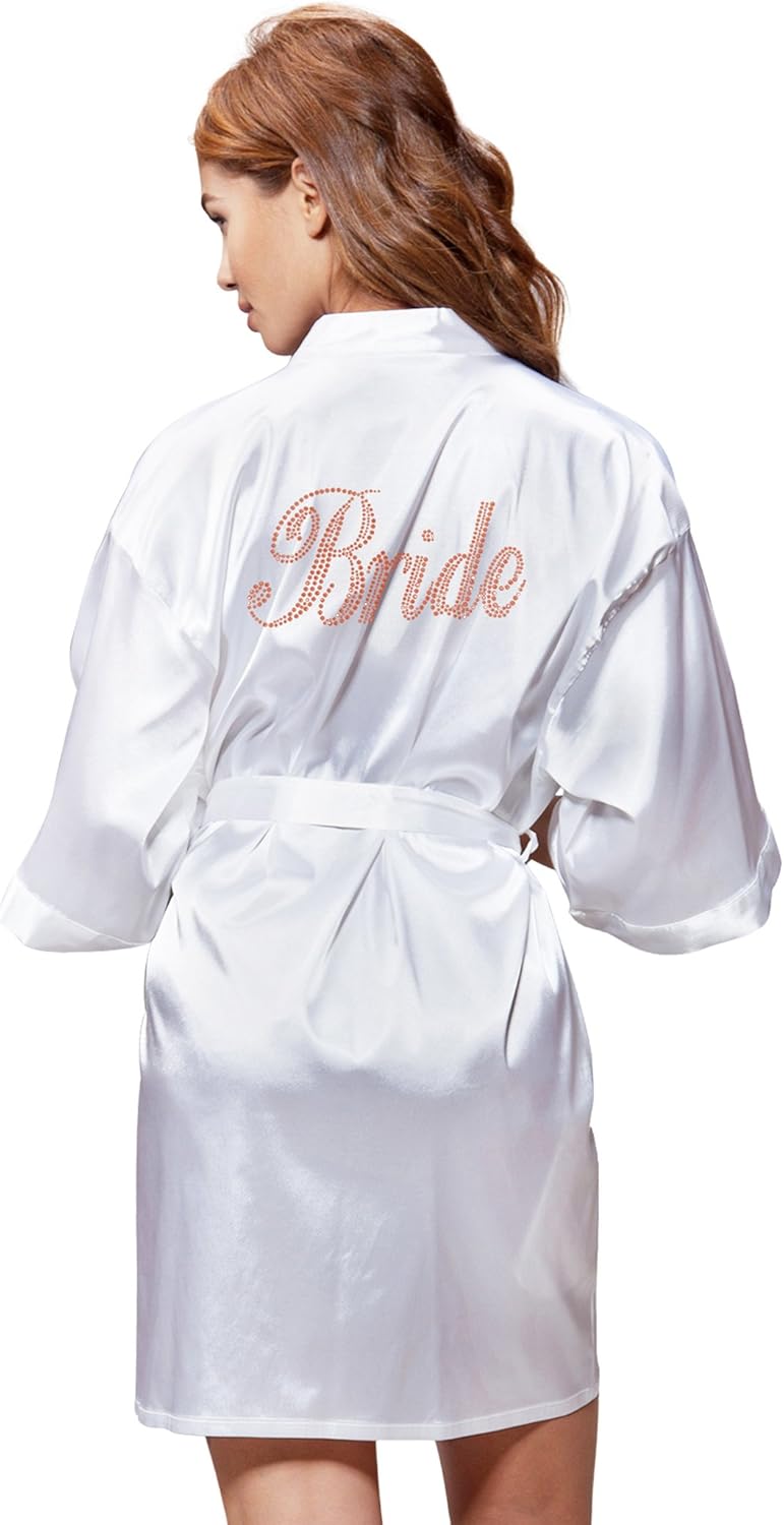 white satin robe