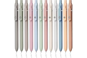 Sooez Gel Pens, 12 Pcs 0.7mm Black Ink Pens, Quick Dry Medium Point Smooth Writing Pens, Cute Pens for Journaling School Offi