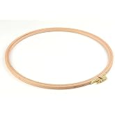 Nurge Premium Quality Beech Wood Embroidery Hoop, Cross Stitch Hoop with Gold Plated Adjustable Brass Screw for DIY Projects Ideal for Crafters,Beginners &amp; Professionals - 11.02" Dia &amp; 0.31" Thick