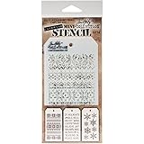 Stampers Anonymous MTS018 Tim Holtz Mini Layered Stencil 3/Pkg-Set #18