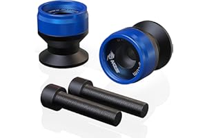 MZS 10MM Swingarm Spools - Universal M10 x 1.25 and M10 X1.5 Motorcycle Sliders Stand CNC Blue Compatible with EX250 EX300 EX650 Z1000SX Z750 Z1000 ZX6R ZX7R ZX10R ZX12R ZX14R ZZR600 EN650 ER-6N FZR