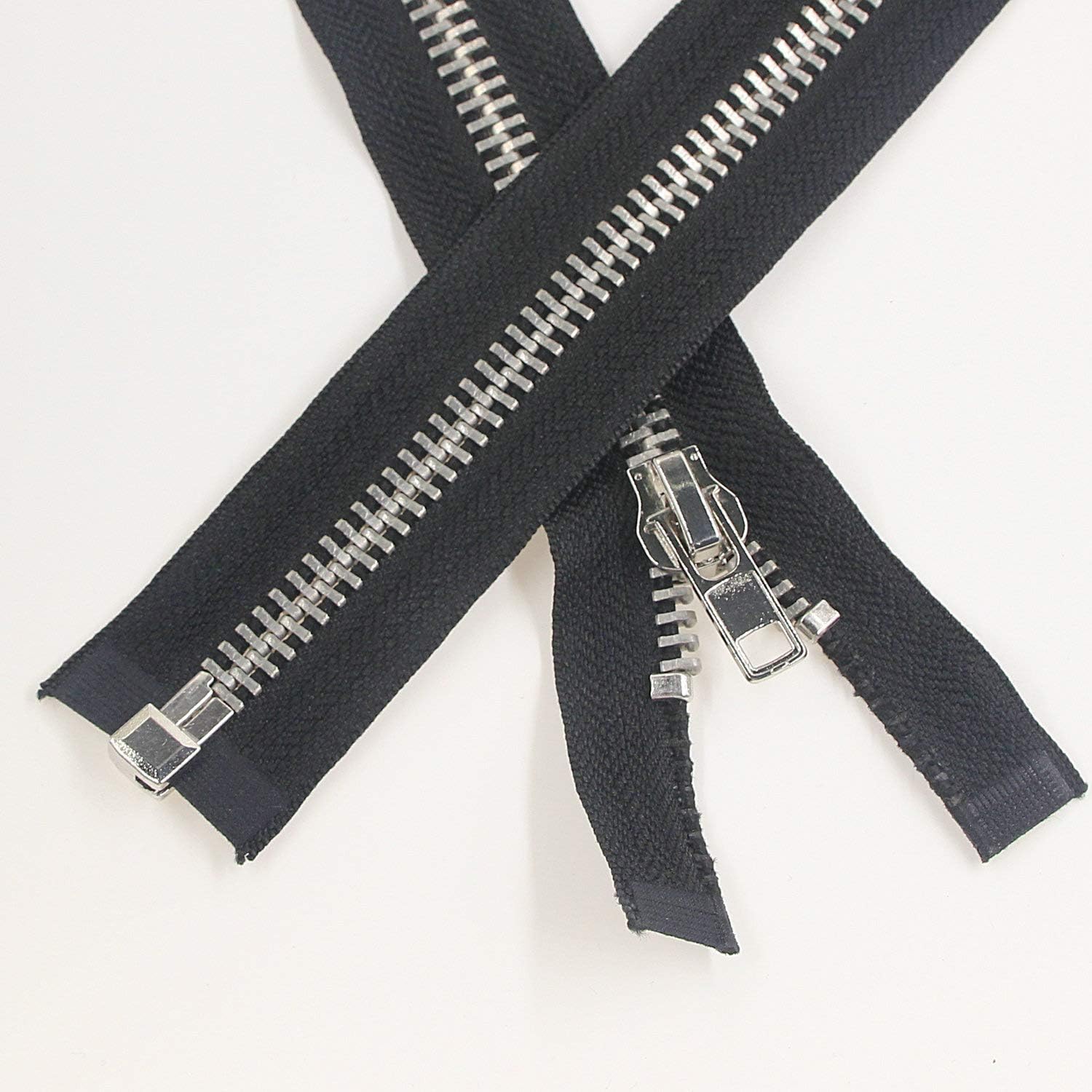 10 26 Inch Zippers for Jackets Sewing Coats Crafts Silver