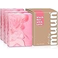 Muun Rose Yoni Soap Bar - Pack 3 with Probiotics, Feminine Wash, Gentle Cleansing & Soothing Intimate Wash, Moisturizing Refr