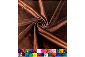 Barcelonetta | Stretch Velvet Fabric | Luxury & Soft | Velvet Fabric | 60" Wide Roll | 10% Spandex | Sewing, Apparel, Upholstery (Brown, 5 Yards)