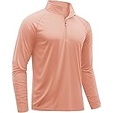 TACVASEN Men's Long Sleeve Athletic Shirts 1/4 Pullover Zip Sun Protection Rash Guard UPF 50+ Outdoor Running T-Shirts