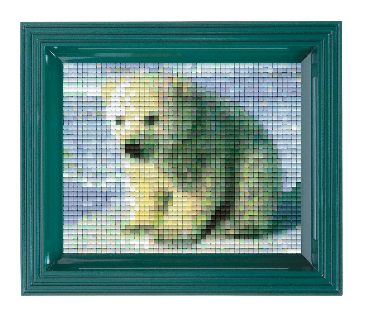 Pracht Creatives Hobby Pixel P31036 Mosaic Gift Packaging Polar Bear Pixel Picture with Frame, Easy Plug-In System, No Ironing or Gluing, Organic Plastic Stones