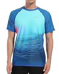 VAYAGER Men's Swim Shirts Rash Guard UPF 50+ Quick