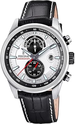Reloj Hombre Analógico de Cuero Negro F20695/1