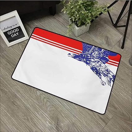 Paillasson De Salle De Bain Avec Motif Aigle Couleurs Du