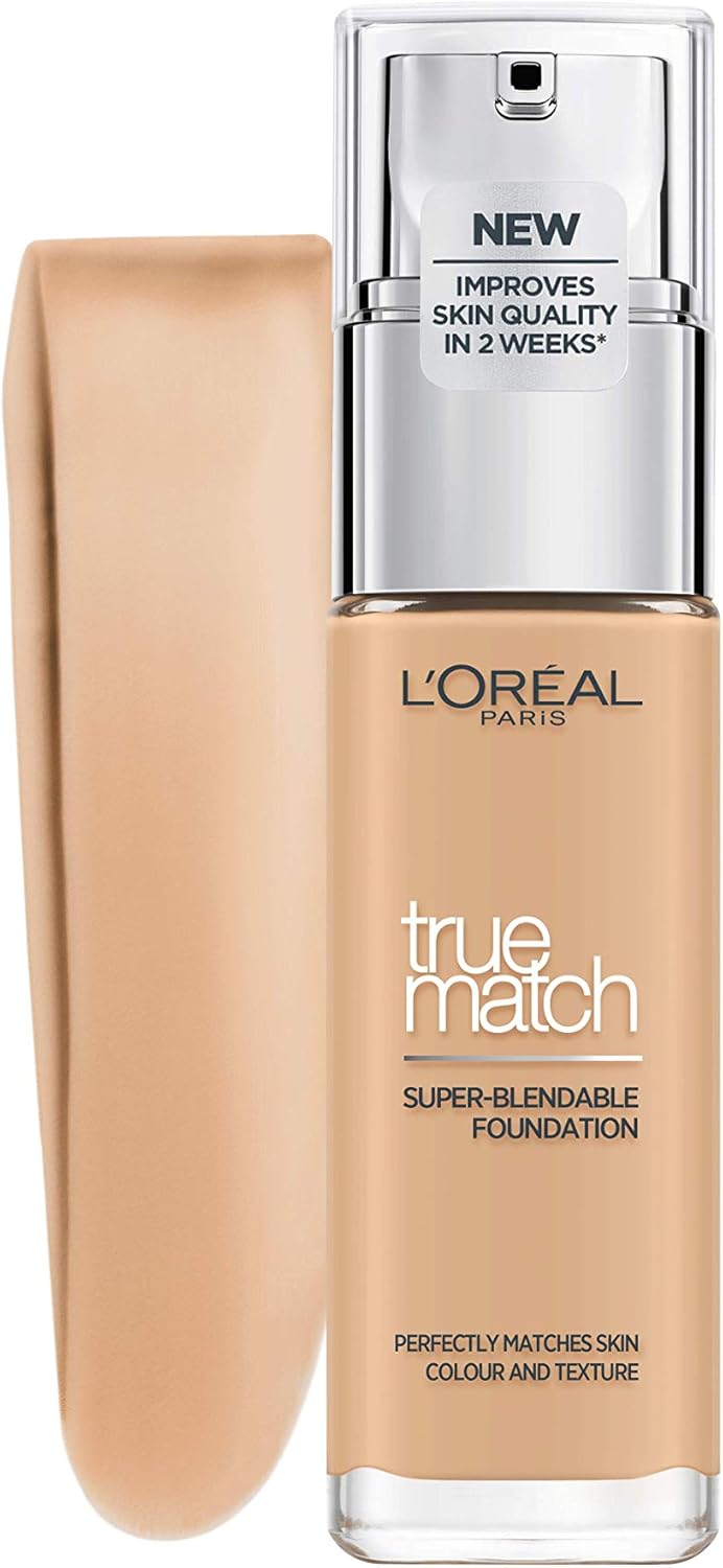 Oréal Paris Make-up, Liquid Foundation with Hyaluronic and Aloe Vera, Perfect Match Make-Up, No. 3.N Creamy Beige, 30 ml - Image 3