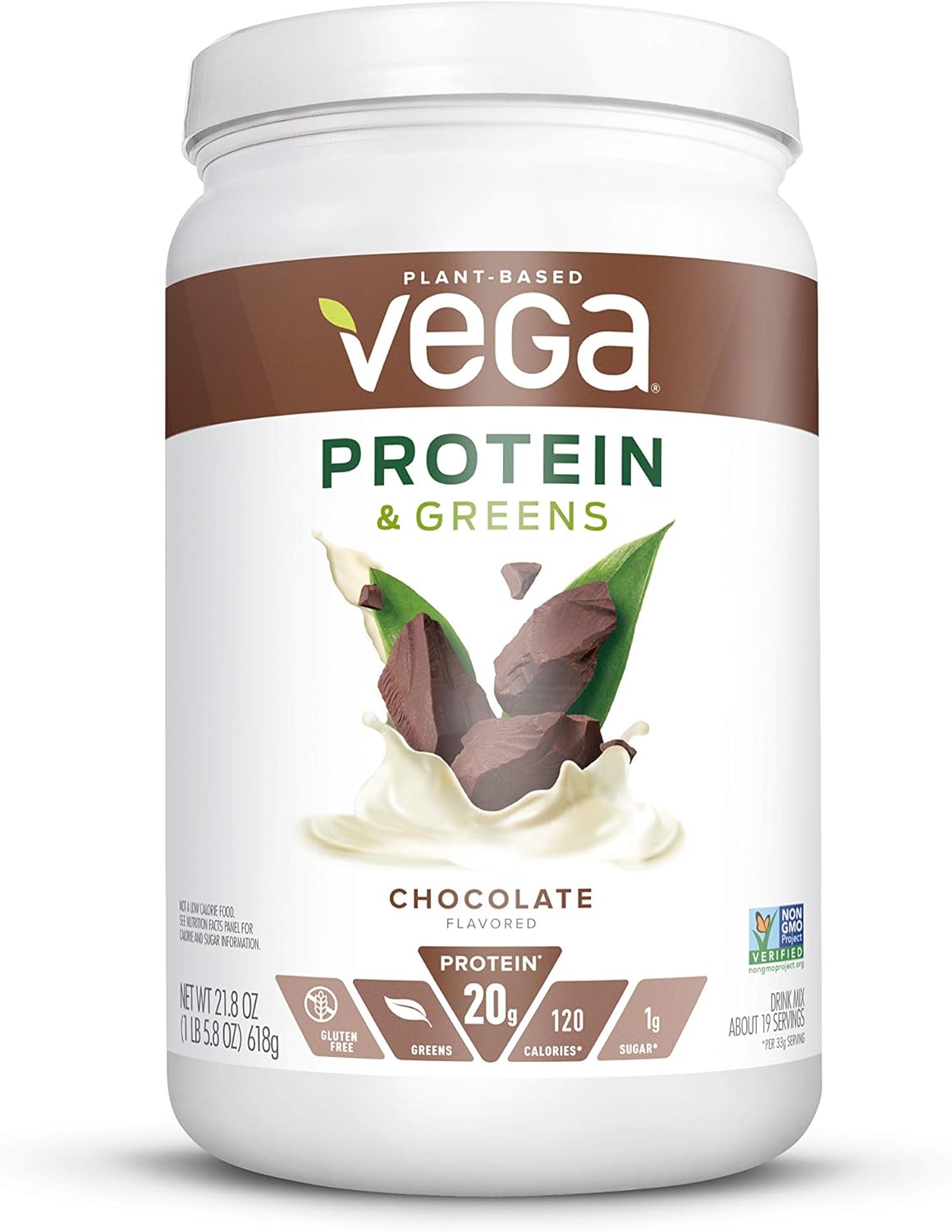 Vega Protein and Greens, Chocolate, Plant Based Protein Powder Plus Veggies - Vegan Protein Powder, Keto-Friendly, Vegetarian, Soy Free, Dairy Free, Lactose Free (25 Servings, 1 lb 12.7oz): Health & Personal Care