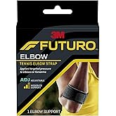 FUTURO Tennis Elbow Strap, Provides Moderate Support to Weak, Sore and Injured Tendons, Adjustable