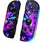 Switch Controller Compatible with Switch/OLED/Lite, Switch Joypad Replacement Controller with RGB, Left and Right Wireless Sw