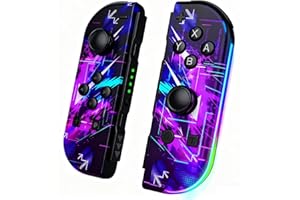 Switch Controller Compatible with Switch/OLED/Lite, Switch Joypad Replacement Controller with RGB, Left and Right Wireless Sw