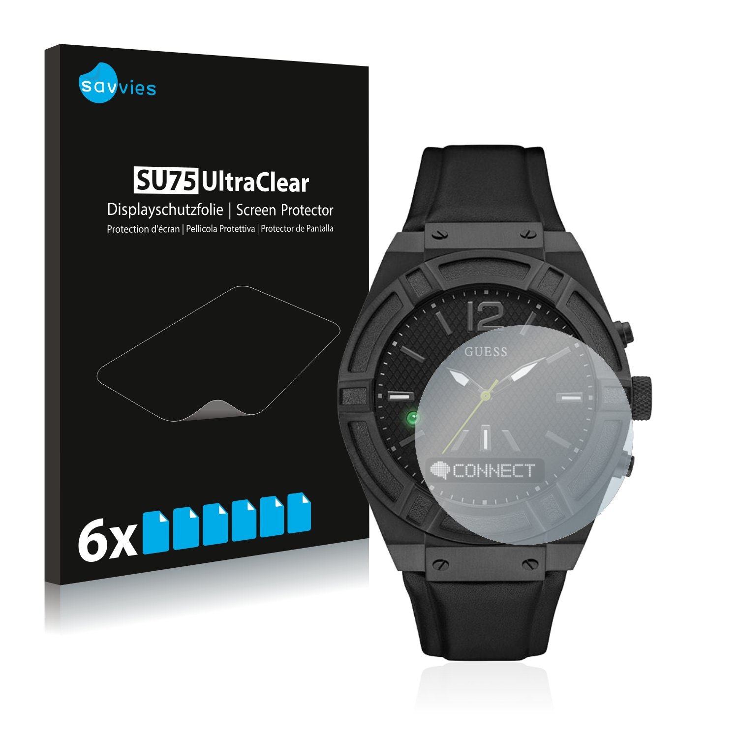 savvies Protector Pantalla Compatible con Guess Connect 41 (6 ...