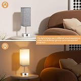 Aooshine Touch Bedside Lamps Set of 2 with USB-C A+ Charging Ports view 4