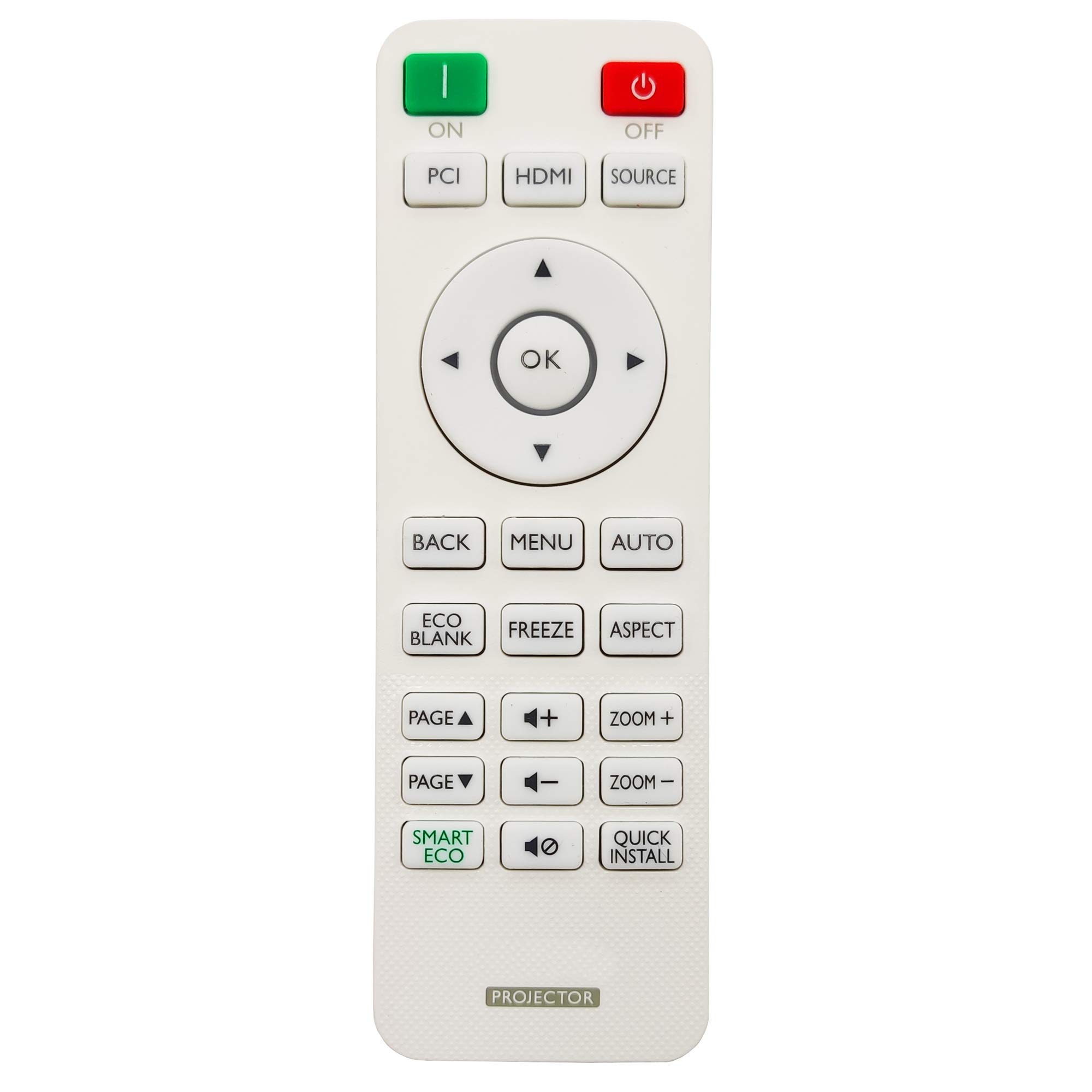 Leankle Remote Controller 5J.JGV06.001/ RCX014 for BenQ Projectors MH550, MS550, MS610, MU641, MW550, MW612, MW707, MX550, MX611, MX707, TH550