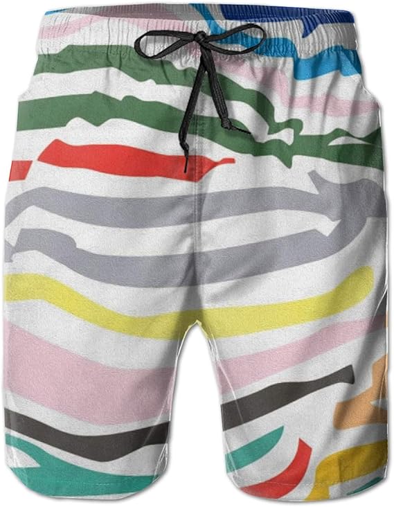 Amazon Co Jp 抽象的なストライプ メンズ 水着 サーフ パンツ オシャレ 通気 速乾 メッシュインナー 海パン 水陸両用 大きサイズ M Xxl 服 ファッション小物