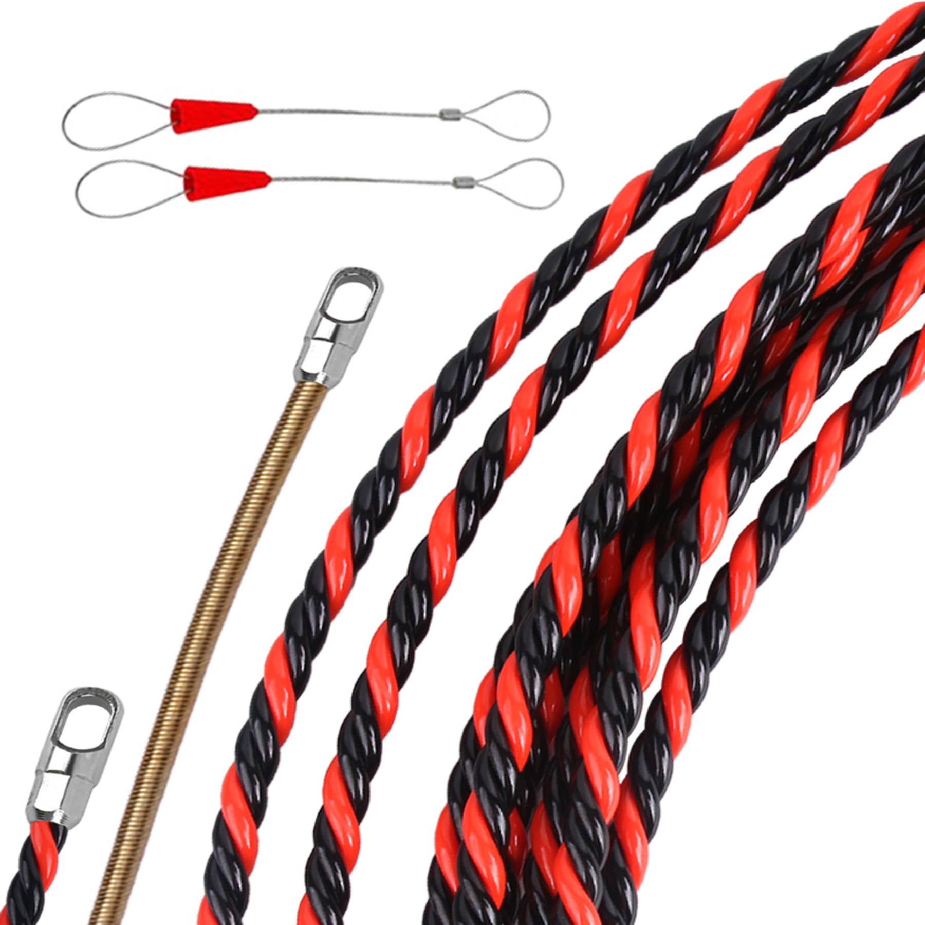 Photo 1 of 16.4ft/5m Fish Tape Wire Puller - 6mm PET Electrical Cable Snake Tool Kit for Through Wall Conduit Wiring,Wire Puller Through Wall,Wire Fish Tape for Car,Electricians Tools,Wire Guide Device