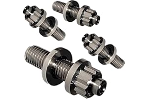 Turbo To Manifold Titanium (Raw Silver) M10x1.5mm Stud Kit 4Pc