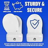 BARGAINS-GALORE Soft Close White Toilet Seat D Shape Easy Install view 6