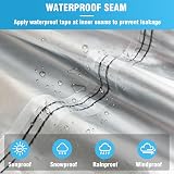 Velway 180x120x74cm Outdoor Table Cover Waterproof Windproof Black view 4