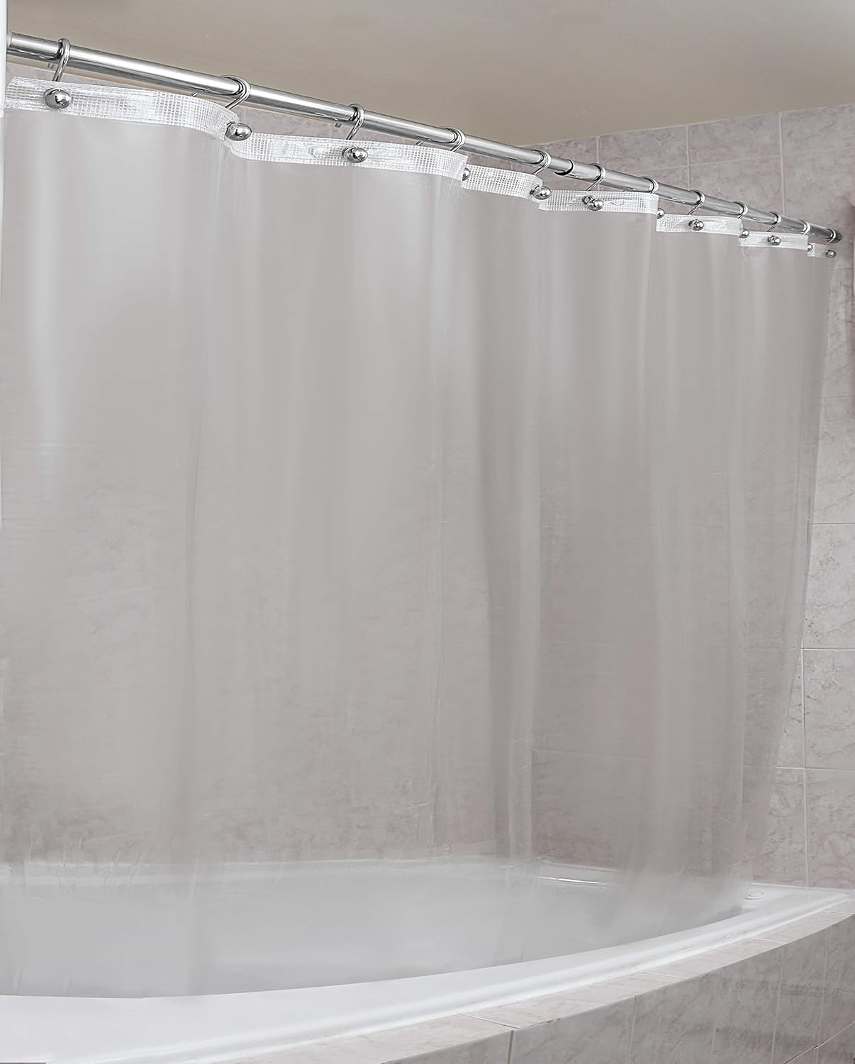 EPICA Strongest Mildew Resistant Shower Curtain Liner on The Market-100% Anti-Bacterial 10 Gauge Heavy Duty Liner-Waterproof-72x72 Inches-Clear: Home & Kitchen