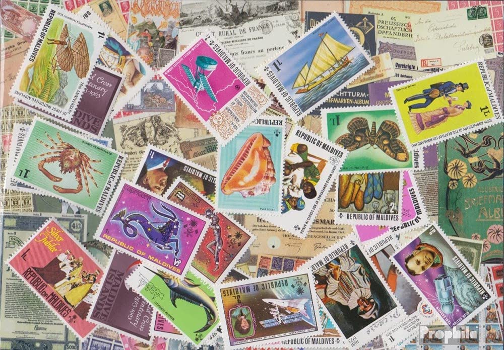 Prophila Collection Maldives 25 various stamps (Stamps for collectors)