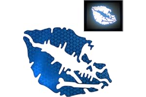 customTAYLOR33 High Intensity Reflective Vinyl Death Kiss Skull Crossbones Lips Decal Bumper Sticker - Cars, Motorcycles, Helmets, Wind Screens, laptops, cellphones, (Blue, 3 inch Wide, Pair)