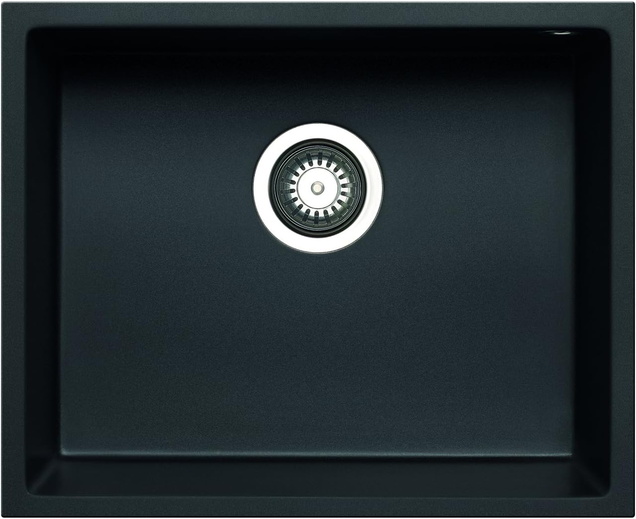 Pyramis Tetr Agon 1B Undermount Sink Pyragranite, Black, 070066611