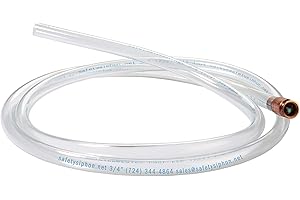 The Original Safety Siphon 10 Foot High Grade Hose, 3/4" Valve Siphon - Self Priming Pump Transfers 6 Gallons of Liquid Per Minute - Great for Pools, Fish Tanks, Fuel, and More