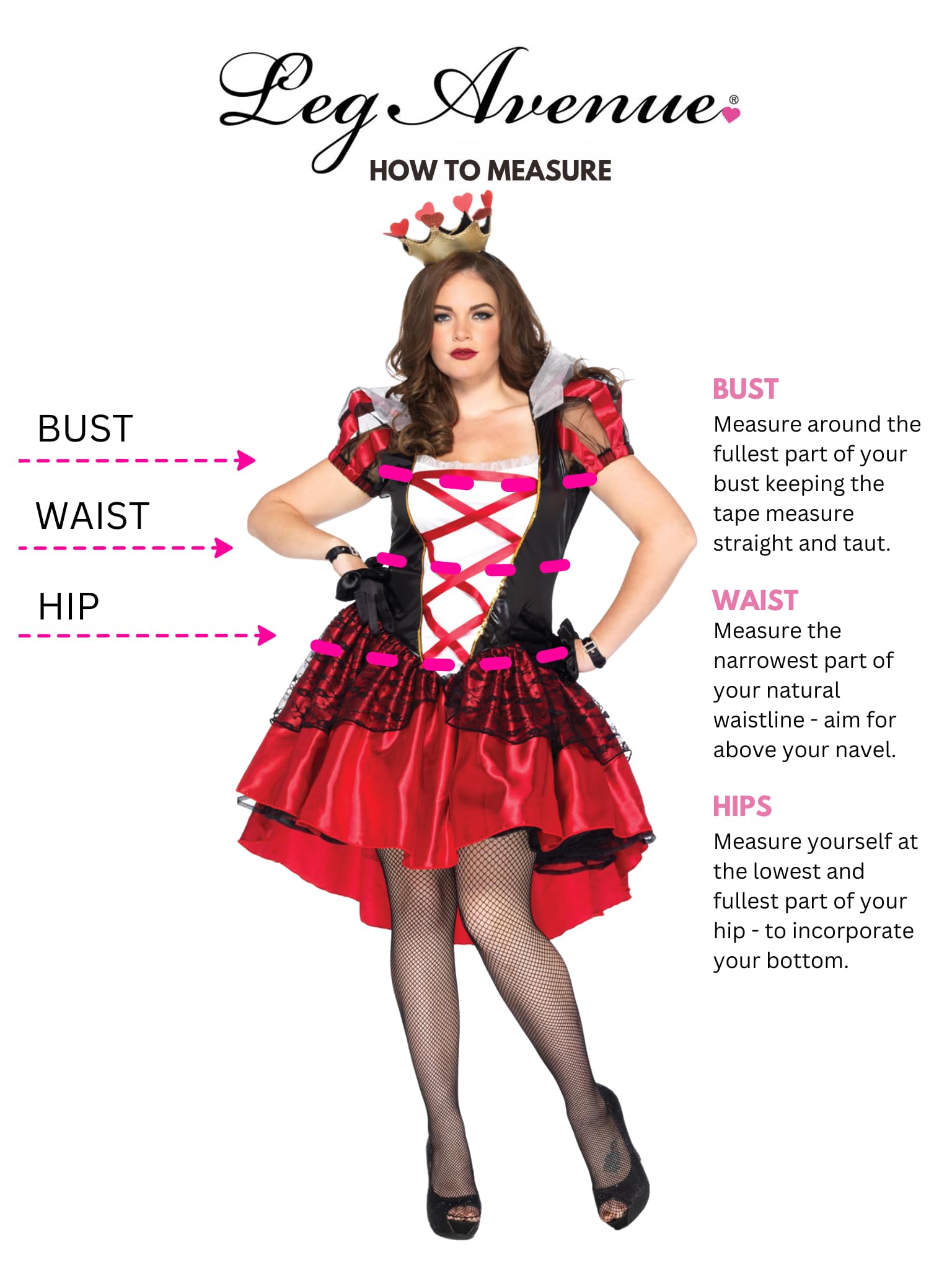 Leg Avenue Women's Plus-Size 2 Piece Royal Red Queen Costume