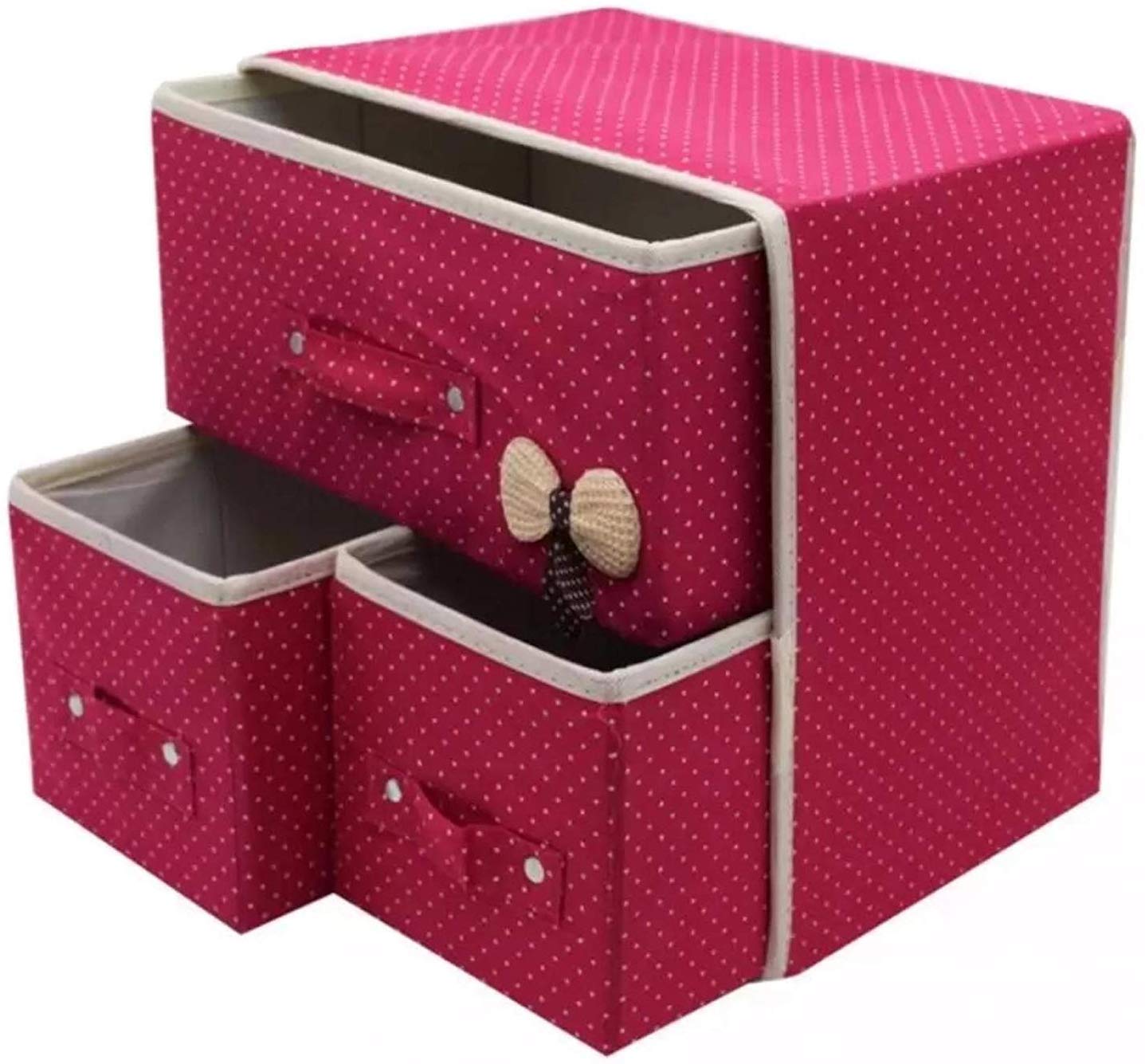 Brand Bucket 2 Layers 3 Drawers Foldable Storage Box Bra Underwear