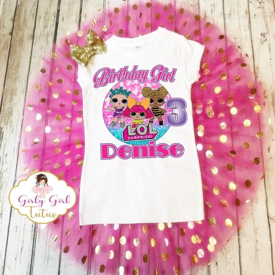 Lol Doll Surprise Birthday Outfit Girls- Lol Doll Surprise Birthday Shirt Tutu Set-