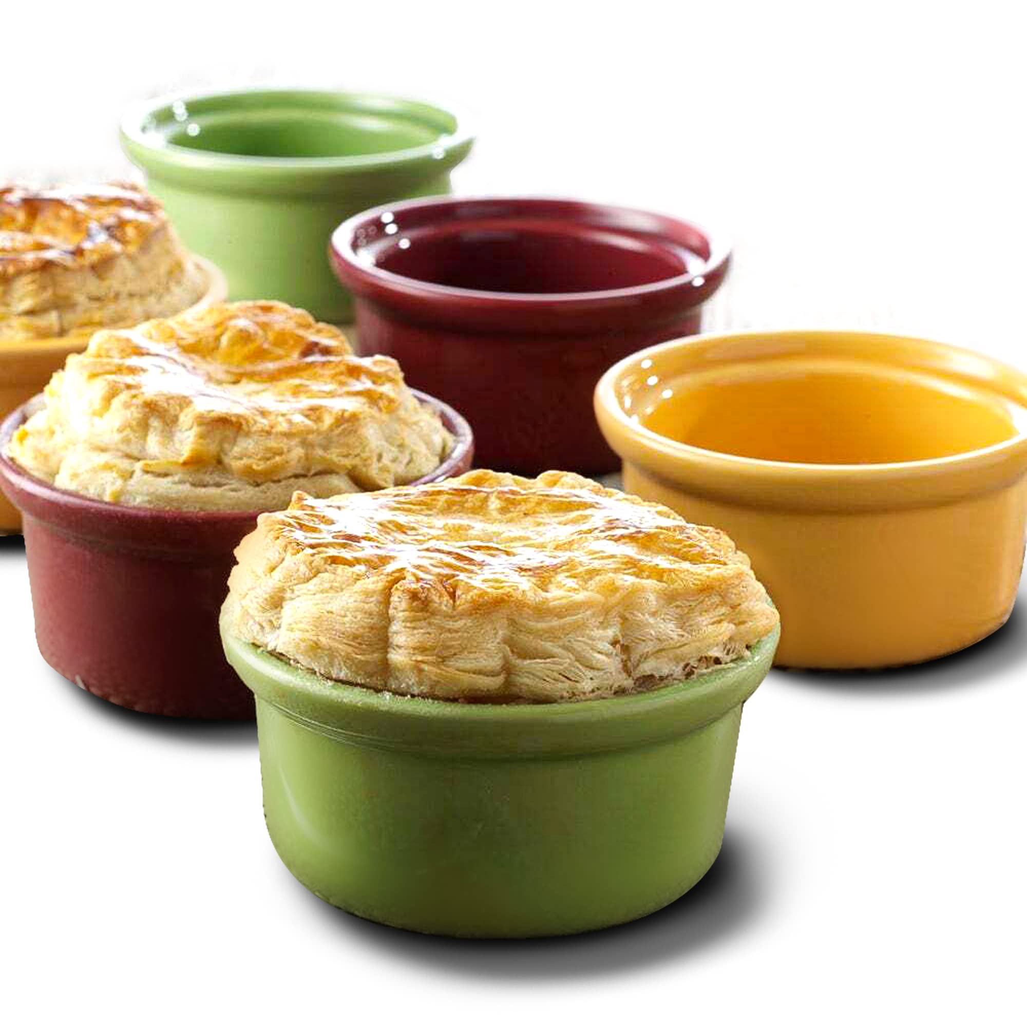 Mini Ramekins Set of 6 Creme Brulee Ramekins 6 oz - Small Baking Dish Oven Safe Set by Jean Patrique