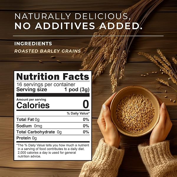 GYA TEA CO BARLEY HERBAL TEA POD (16 CT) – DECAF WELLNESS TEA RICH NUTRIENTS FOR DIGESTIVE HEALTH & NOURISH