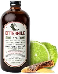 Bittermilk No.5 Charred Grapefruit Tonic with Bulls Bay Sea Salt – All Natural Handcrafted Cocktail Mixer – Margarita Mix, Co