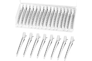 Gingbiss 24 Pcs Duck Billed Hair Clips for Styling Sectioning, 3.5 inch Metal Alligator Hair Clips for Women, Pin Curl Clips 