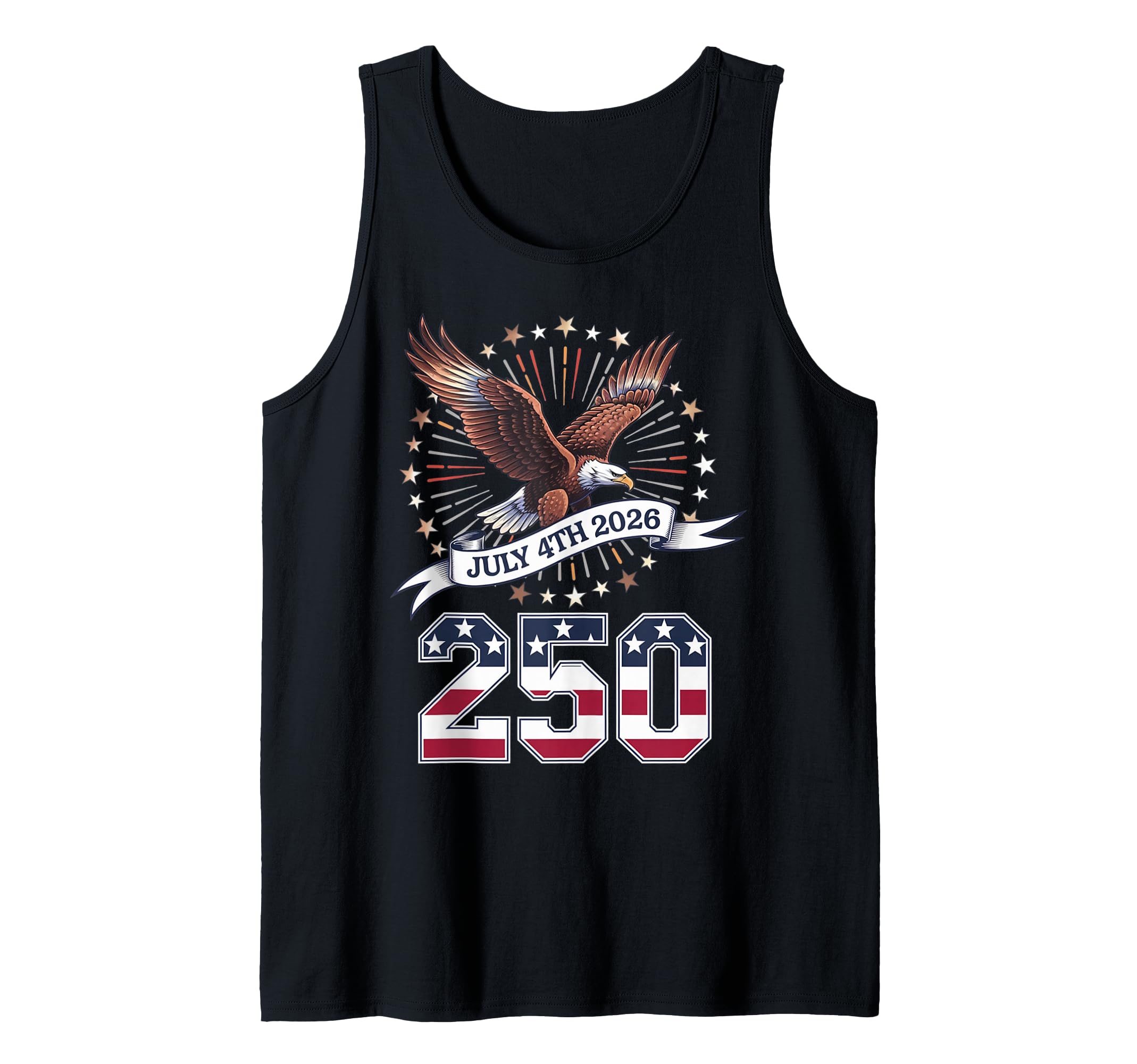 Photo 1 of 250th Anniversary Patriotic July 4th T-Shirt – USA 1776-2026 Tank Top