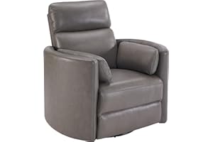 Parker Living Radius - Florence Heron - Powered by Freemotion Cordless Power Swivel Glider Recliner for Adults with USB and Type-C Ports, Single Sofa Chair for Living Room
