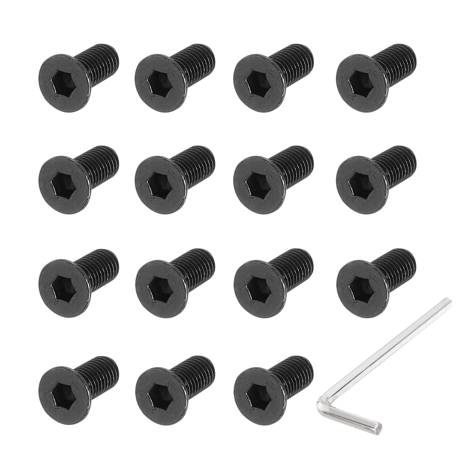 PATIKIL Scooter Fixed Screw, 20 Pcs Scooter Forehead Head Screw Metal Fixed Screw Kit Replacement Screwdriver Compatible for M365 Electric Scooters, Black