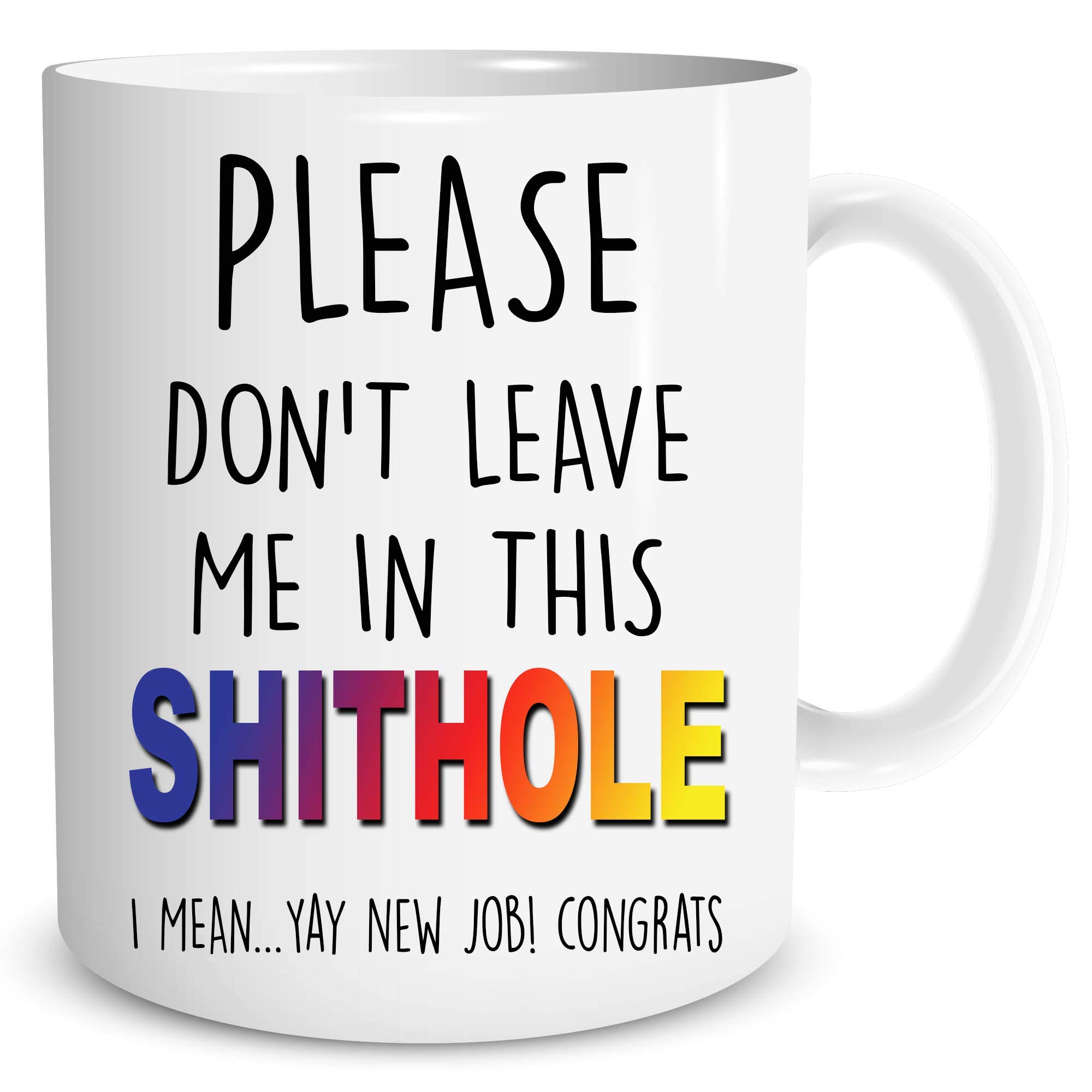Funny Novelty Rude Coffee Mugs New Job Gift Work Colleague Funny Leaving Gift Yay New Job Congrats Witty Banter Gifts Leaving Job WSDMUG1277