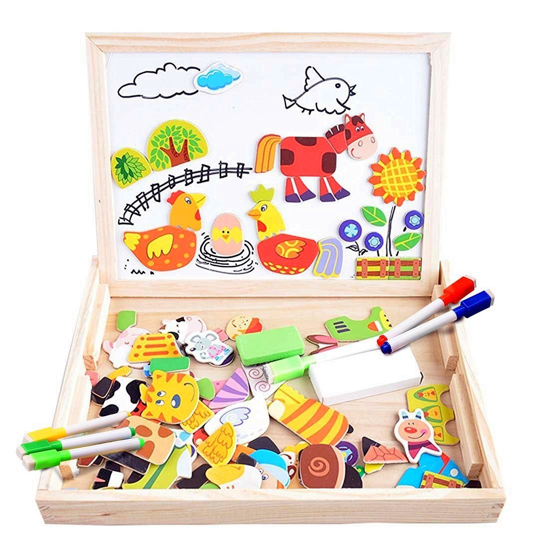 Jigsaw Puzzles Games 100 Pieces Educational Wooden & Drawing