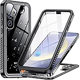 Temdan Designed for Samsung Galaxy S24 Case,Waterproof Built-in Lens & Screen Protector [Full Body Shockproof][Military Drop Proof][IP68 Underwater] Phone Case for Galaxy S24 5G-Black (2024)