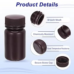 PATIKIL 12Pcs 60ml Reagent Bottles, PP Wide Mouth