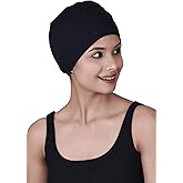 SAKUCHI Chemo Hats Solid Sleep Cap Women's Bamboo Soft Headwear Cancer Cap Chemo Headwear Women