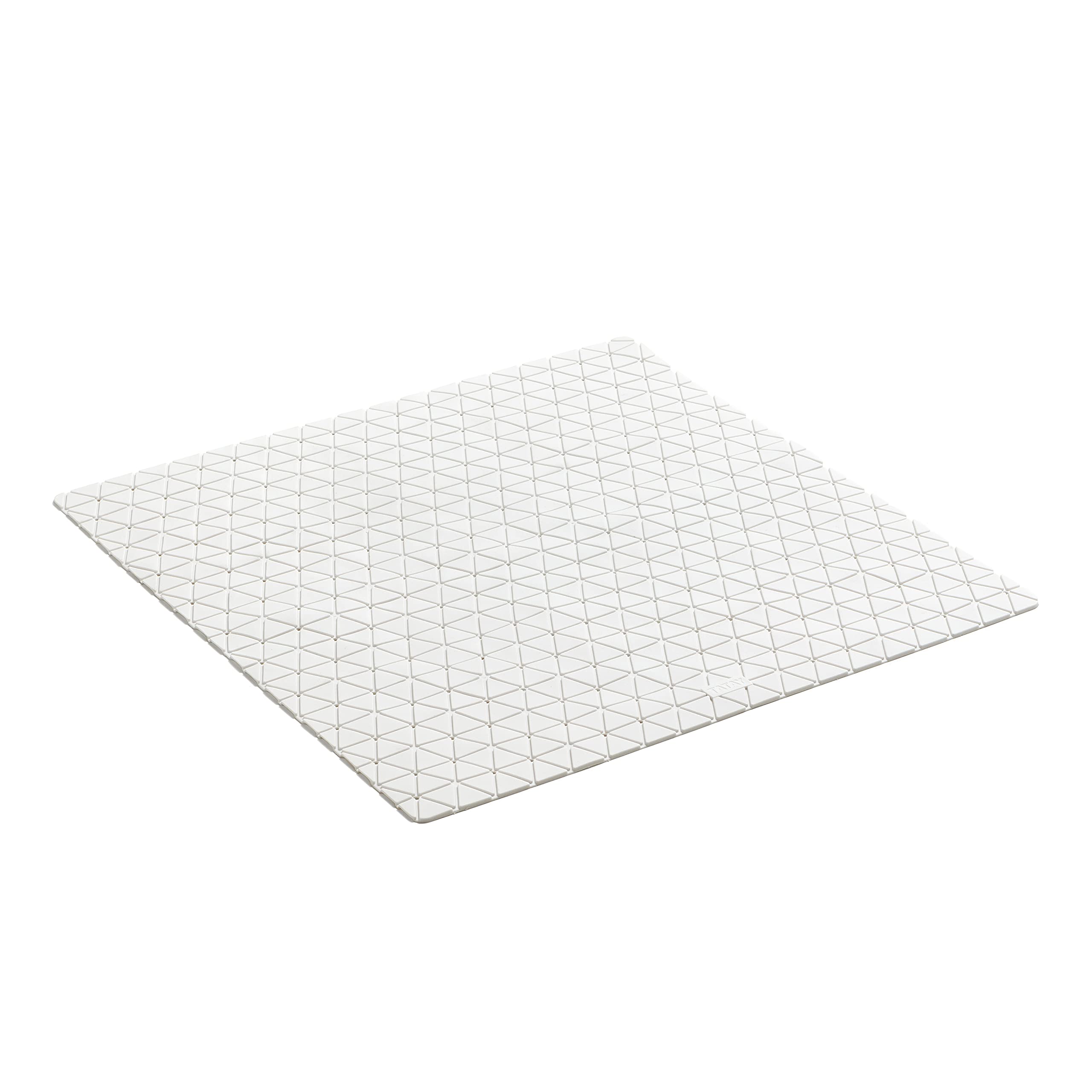 TATAY Bath Mat, Non-slip, SBS - TP Rubber with 120 Suction Cups, Rectangular, Diamond Design, White. Measures 54 x 54 cm